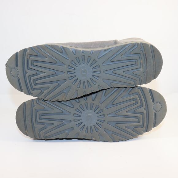 UGG Classic Mini II Boots – Gray Suede Shearling Lined – Women’s Size - Picture 5 of 6